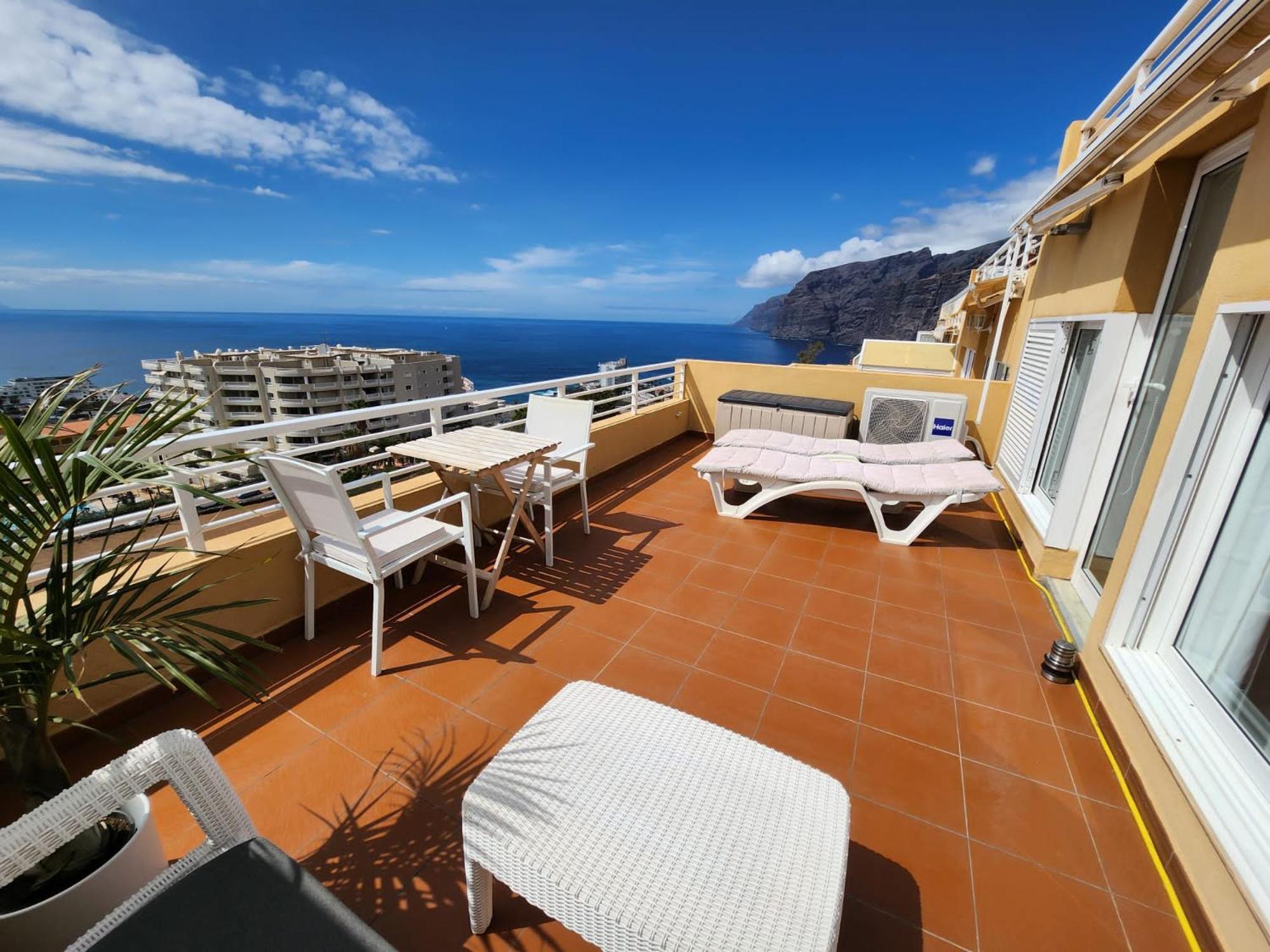 Apartament Los Gigantes,Huge Terrace,Sea View,Air Conditioning Puerto de Santiago  Zewnętrze zdjęcie
